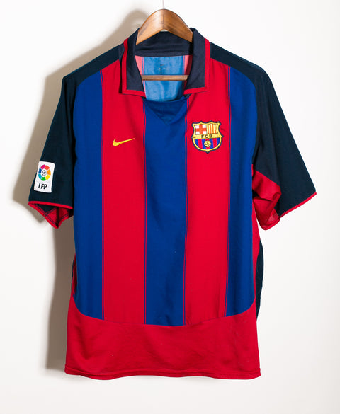 Barcelona 2003-04 Ronaldinho Home Kit (L)