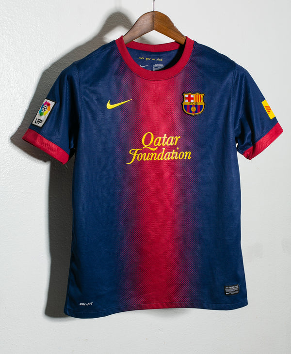 Barcelona 2012-13 David Villa Home Kit (YXL)