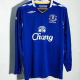 Everton 2007-08 Cahill Long Sleeve Home Kit (L)