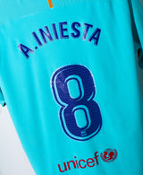 Barcelona 2017-18 Iniesta Player Issue Away Kit (XL)