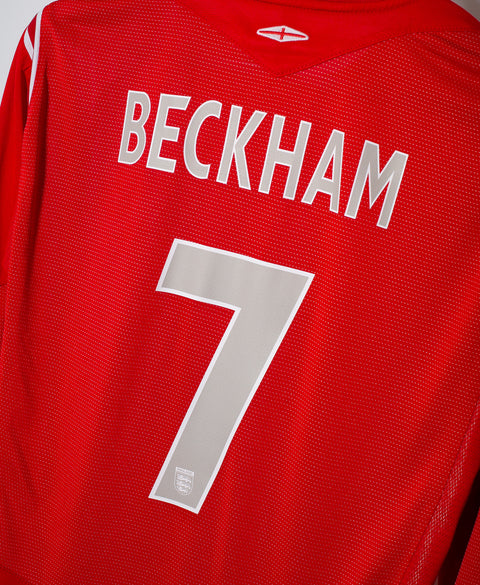 England 2004 Beckham Long Sleeve Away Kit (M)