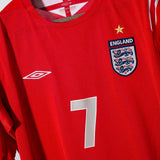 England 2004 Beckham Long Sleeve Away Kit (M)