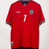 England 2002 Beckham Reversible Away Kit (L)
