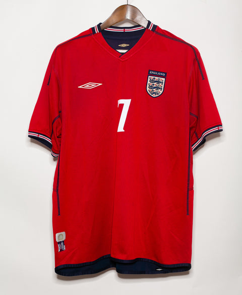 England 2002 Beckham Reversible Away Kit (L)