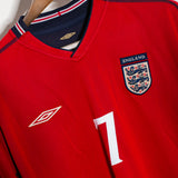 England 2002 Beckham Reversible Away Kit (L)