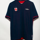 England 2002 Beckham Reversible Away Kit (L)