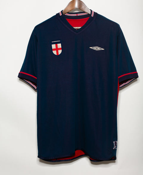 England 2002 Beckham Reversible Away Kit (L)