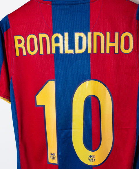 Barcelona 2007-08 Ronaldinho Home Kit (S)