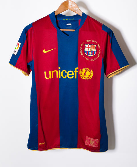 Barcelona 2007-08 Ronaldinho Home Kit (S)