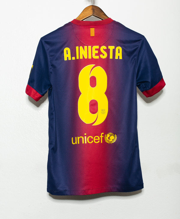 Barcelona 2012-13 Iniesta Home Kit (S)