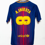 Barcelona 2017-18 Iniesta Special Home Kit (M)