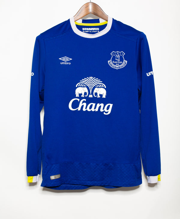 Everton 2016-17 Valencia Long Sleeve Home Kit (M)