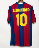 Barcelona 2007-08 Ronaldinho Home Kit (2XL)