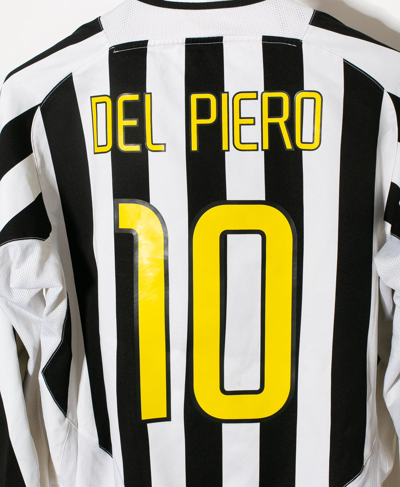 Juventus 2003-04 Del Piero Long Sleeve Home Kit (M)