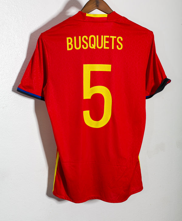 Spain 2016 Busquets Home Kit (M)