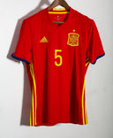 Spain 2016 Busquets Home Kit (M)