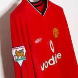 Manchester United 2001-02 Cole Long Sleeve Home Kit (2XL)