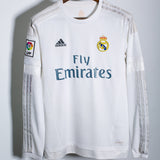 Real Madrid 2015-16 Ronaldo Long Sleeve Home Kit (M)