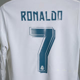 Real Madrid 2015-16 Ronaldo Long Sleeve Home Kit (M)