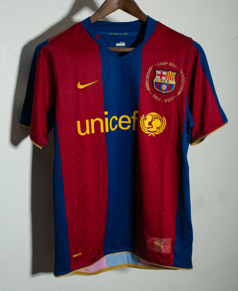 Barcelona 2007-08 Ronaldinho Home Kit (S)