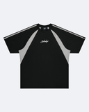 Black Unisex Raglan Color Block T-Shirt