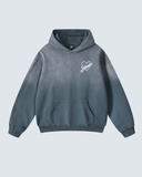 Sabados Heavyweight Sunfade Oversized Hoodie - Grey Blue