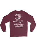Worldwide Long Sleeve T Shirt - Maroon