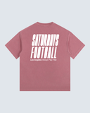 Los Angeles Vintage Washed Oversized Cotton T-Shirt - Ancora Red