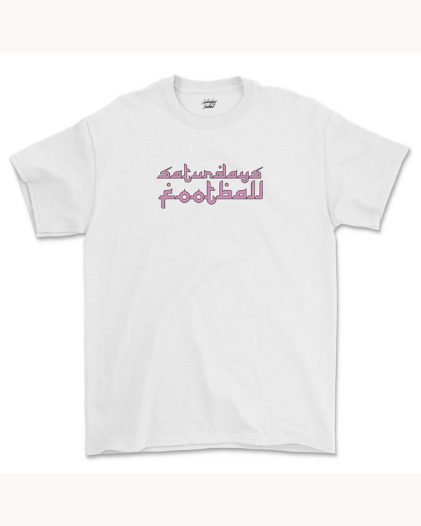 Far Out T Shirt - White / Pink