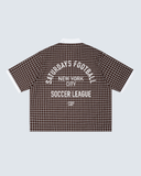 Saturdays Unisex Boxy Plaid Color Block Polo Shirt