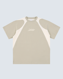 Contrast Panel Cotton T-Shirt
