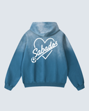 Sabados Heavyweight Sunfade Oversized Hoodie - Jeans Blue