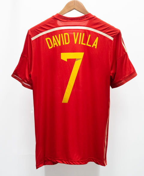 Spain 2014 David Villa Player Issue Home Kit w/ Tags (L)