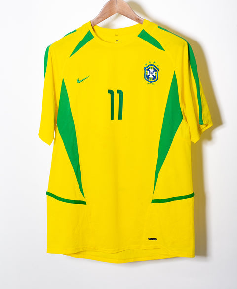 Brazil 2002 Ronaldinho Home Kit (L)