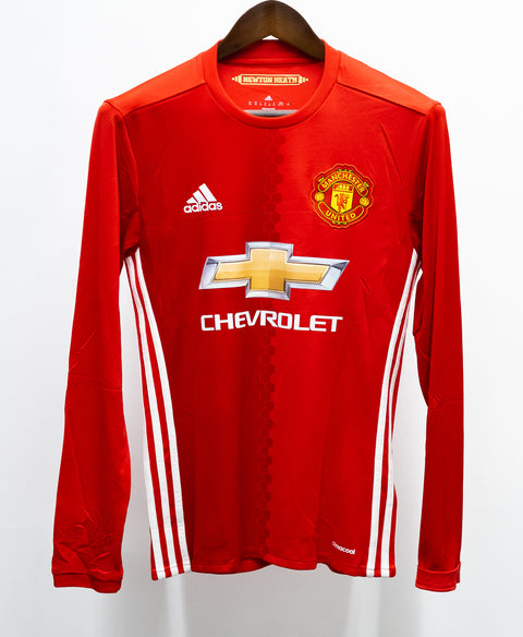 Manchester United 2016-17 Carrick Long Sleeve Home Kit (XS)