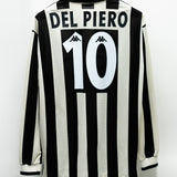 Juventus 1995-96 Del Piero Long Sleeve Home Kit (XL)