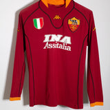 Roma 2001-02 Totti Long Sleeve Home Kit (M)