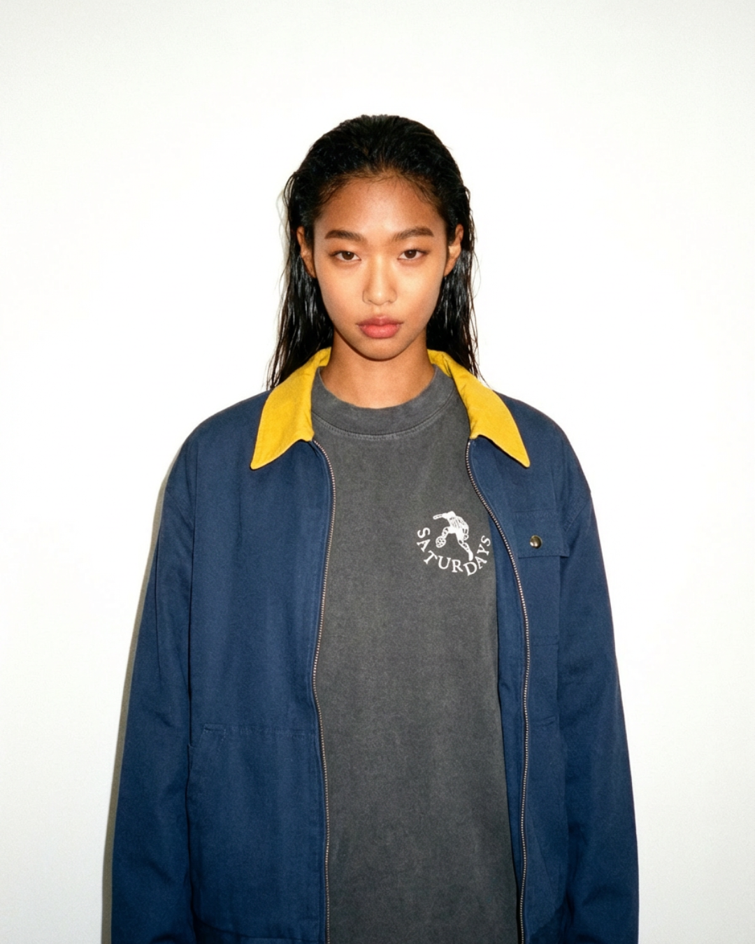 Saturdays Player Garment Dyed T-Shirt - Shadow