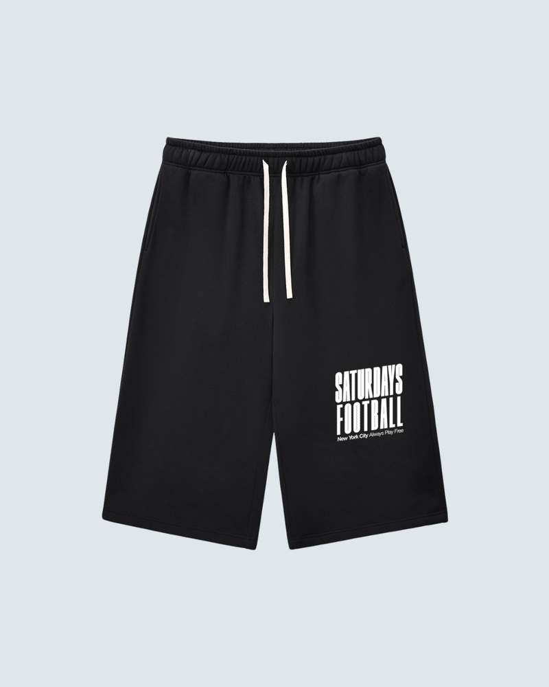 Saturdays Football Relaxed Drawstring Three-quarter Sweatpants, view 2