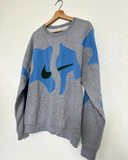 Reworked Crewneck - Grey / Sky Blue ( L )