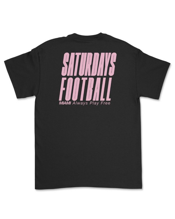 Saturdays Football Miami T Shirt - Black