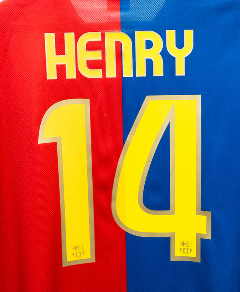 Barcelona 2008-09 Henry Fan Home Kit (2XL)