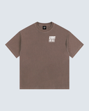 New York City Vintage Washed Oversized Cotton T-Shirt - Coffee