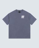 New York City Vintage Washed Oversized Cotton T-Shirt - Navy Blue