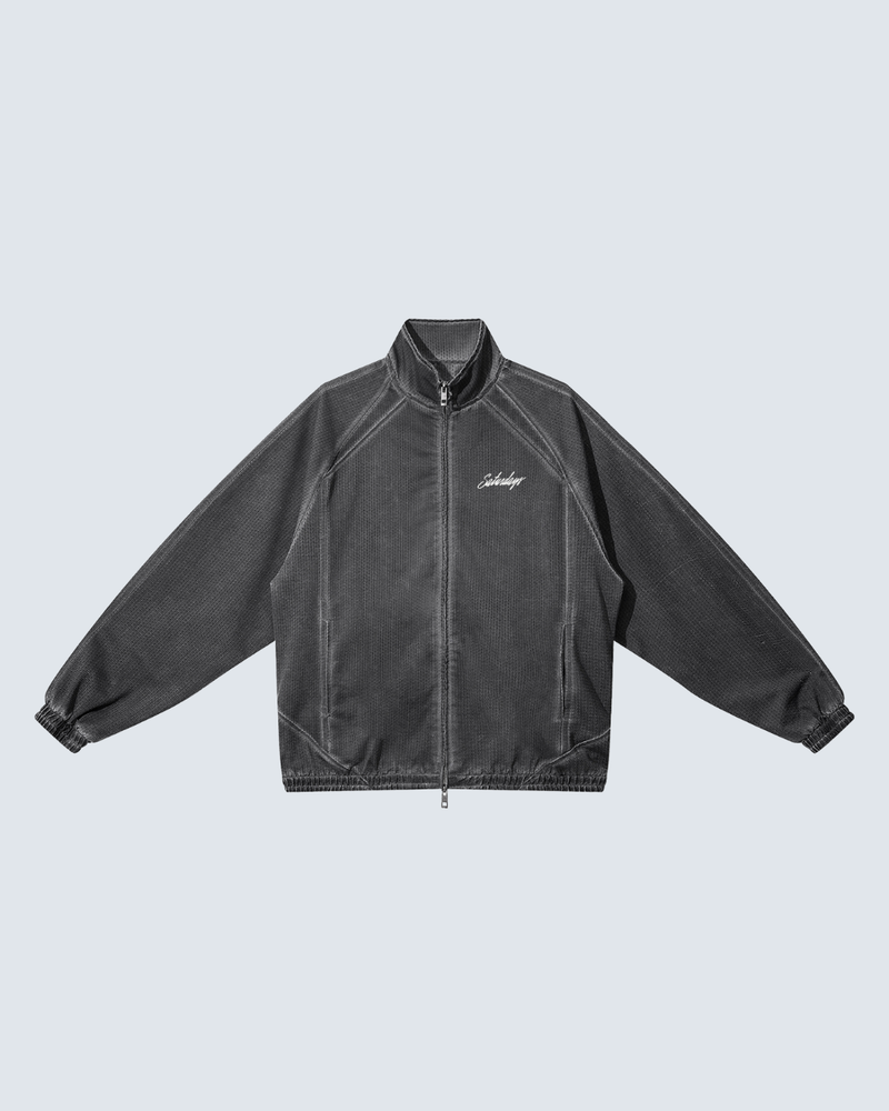 Saturdays Football Unisex Vintage Wash Full Zip Mesh Jacket, view 2