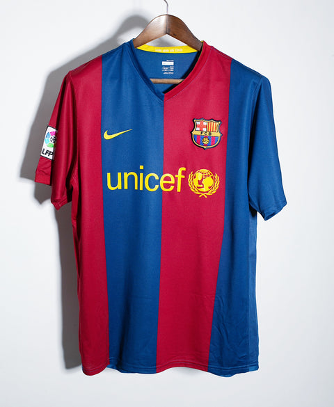 Barcelona 2006-07 Ronaldinho Home Kit (L)