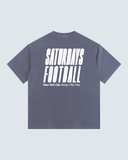 New York City Vintage Washed Oversized Cotton T-Shirt - Navy Blue