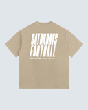 New York City Vintage Washed Oversized Cotton T-Shirt - Khaki