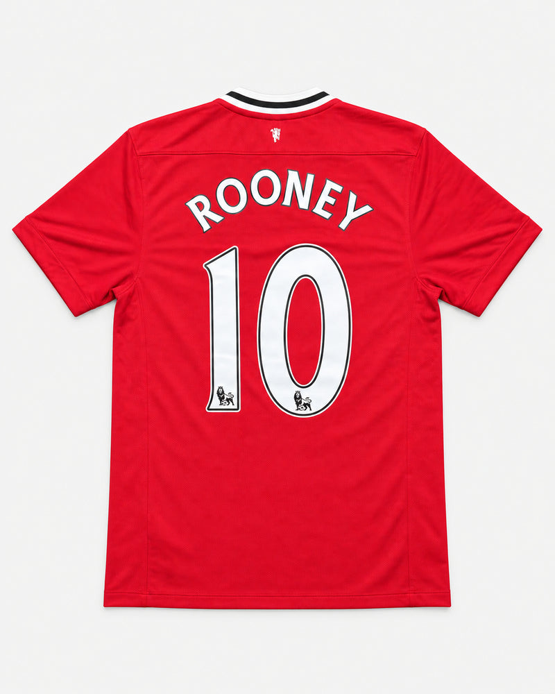 Manchester United 2011-12 Rooney home vintage football shirt, size Medium, back.