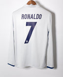 Real Madrid 2016-17 Ronaldo Long Sleeve Home Kit (M)